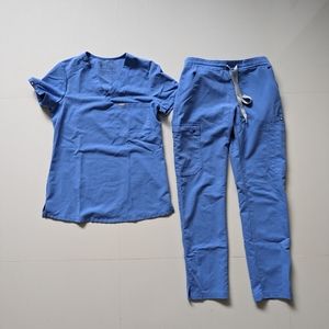 Figs XXS ciel blue set